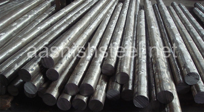 Original Photograph Of Alloy Steel Round Bars At Our Warehouse Mumbai, India