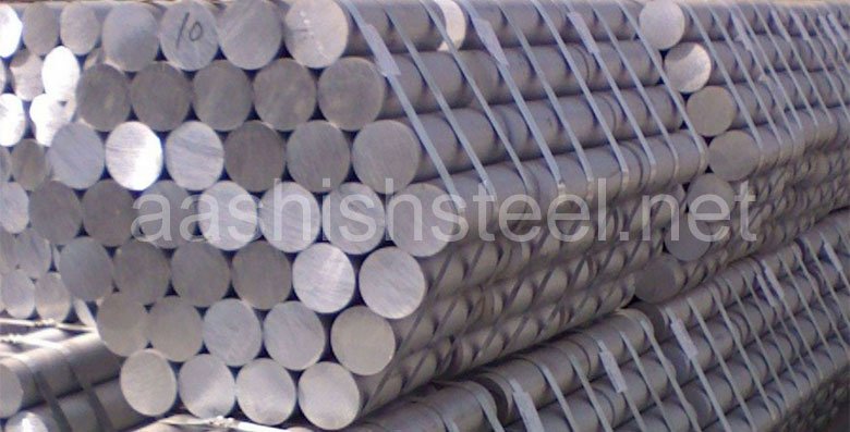 Original Photograph Of ASTM A182 F11 Alloy Steel Round Bars At Our Warehouse Mumbai, India