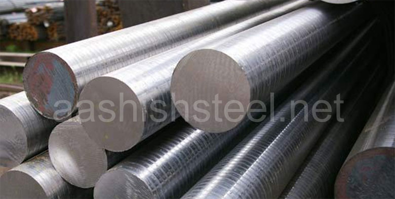 Original Photograph Of ASTM A182 F5 Alloy Steel Round Bars At Our Warehouse Mumbai, India