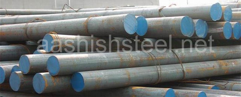 Original Photograph Of Carbon Steel Round Bars At Our Warehouse Mumbai, India