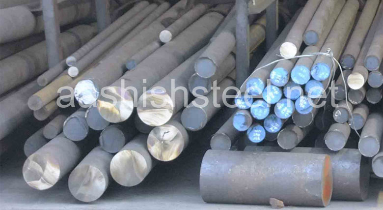 Original Photograph Of UNS S32205 Duplex Stainless Steel Round Bars At Our Warehouse Mumbai, India