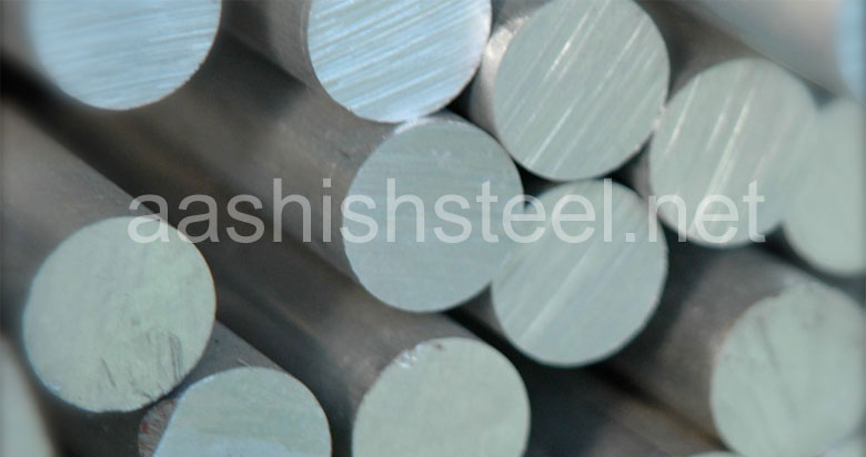 Original Photograph Of Super Duplex Steel UNS S32950 Round Bar At Our Warehouse Mumbai, India